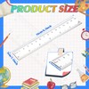 EBOOT 2 Packs 6 Inch Clear Plastic Rulers Clear Measuring