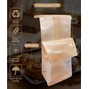 Jexila 50 Pack Small Bakery Bags with Window Reusable Cookie