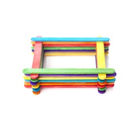 Eco Craft Stix Colored Popsicle Sticks, 4.5 Inches and Width 3/8. Pack of 200CT. Assorted Colors. Wooden Sticks for Crafts and Schools.