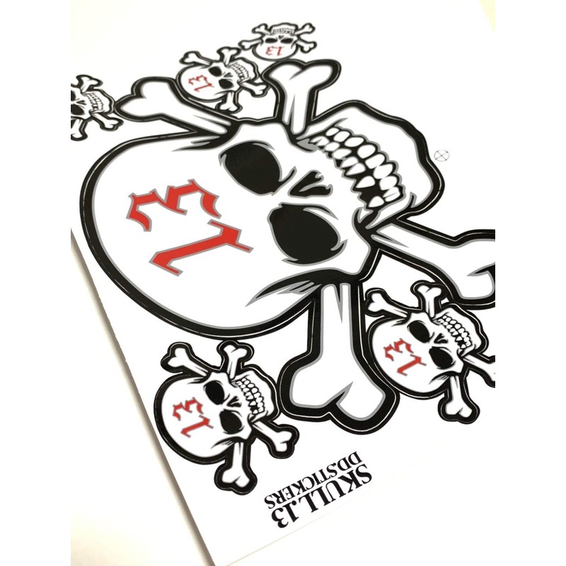 XIAXIN Waterproof PVC Skull Sticker Set Skull Skull Skeleton Indoor