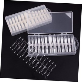 Beavorty Skin Tone Transparent Long Ballet Trapezoidal False Nail Tips for Women for Diy Manicures and Special Occasions Easy to Apply Durable and Comfortable Fit