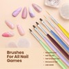 6PCS Dual-Ended Nail Art Brushes Set – Gel Brush, Liner,