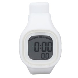 Children Sports Watch Silicone Strap 50m Waterproof 7 Color LED Night Light Kids Watch for 5‑17 Years Old Boys Girls White