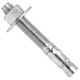 POWER BULL 3/8"X 5"  Concrete Wedge Anchor,Zc. Plated Expansion Anchors w/Nuts &Washers