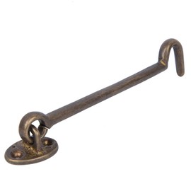 Gate Hook and Eye Swivel Latch Brass Security Window Stay Hook Wind Brace Door Cabin Hook Latch Wind Brace Cabinet Hook(Bronze)