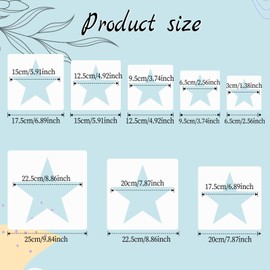 8 Pcs Star Stamp Stencils Star Stencil for Painting Large Star Stencils Different Sizes Reusable Plastic Stencils for Home Decoration Arts Paper Fabric Flag