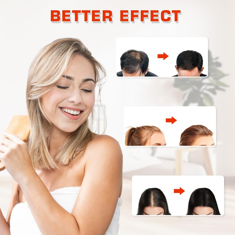 Laser Hair Growth Cap，Red Light theray for Hair, Deep Black