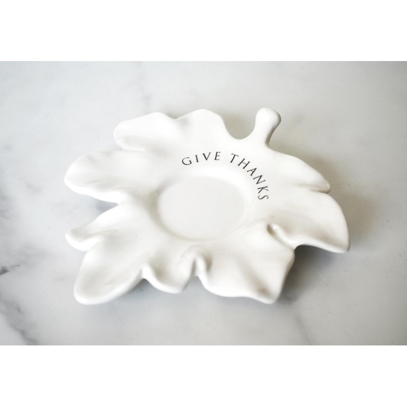 Give Thanks Hostess Gift, Leaf Candle Votive, Fall Decor, Thanksgiving