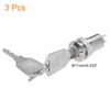 sourcing map 3Pcs Electric 2 Positions on Off Metal Key