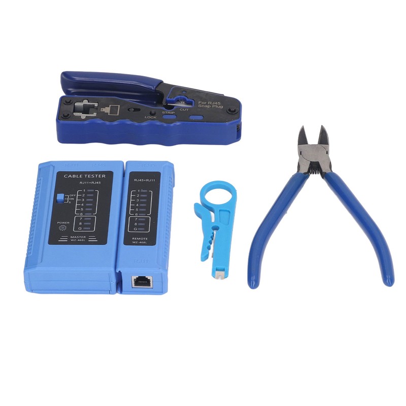 RJ45 Crimp Tool Kit 8P8C Modular Connectors Wire Stripper Pliers