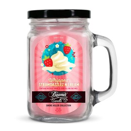 Whipped Strawdazzlez N' Cream - Strawberry Shortcake Scented Candle - Large (12oz) Mason Jar Candle by Beamer Candle Co.