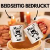 Sarkastische Katze Tasse Geschenk Lustige Geschenkidee Miau (Rot)