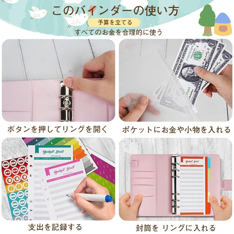 A6 Binder, 6 Holes, Budget Binder, Large Capacity, 1 Set,