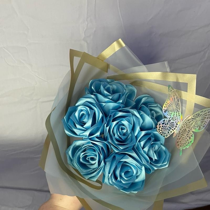 handmade Mini ribbon flower bouquets (read description for sizing) -