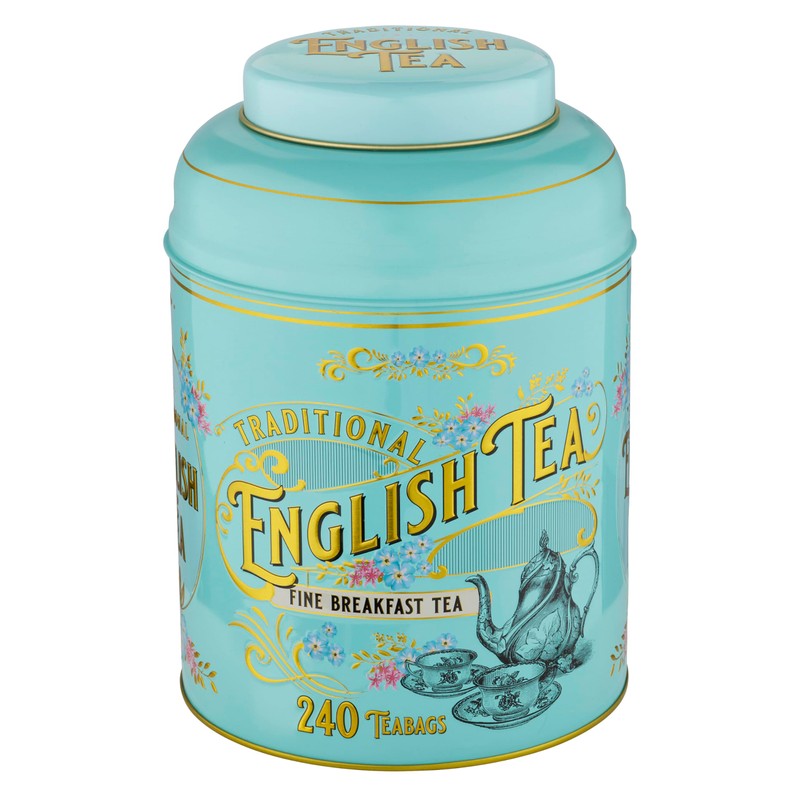 New English Teas Vintage Victorian Tea Tin with 240 English
