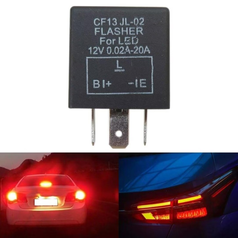 HaeKap 3-Pin 12V Flasher Relay Fix Light LED Lamp Turn