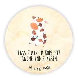 Mr. & Mrs. Panda Round Magnet Cow Gift Yard Animals Dreams Farmer Fridge Magnet Motif Magnets Whiteboard Magnet Farm Farmer