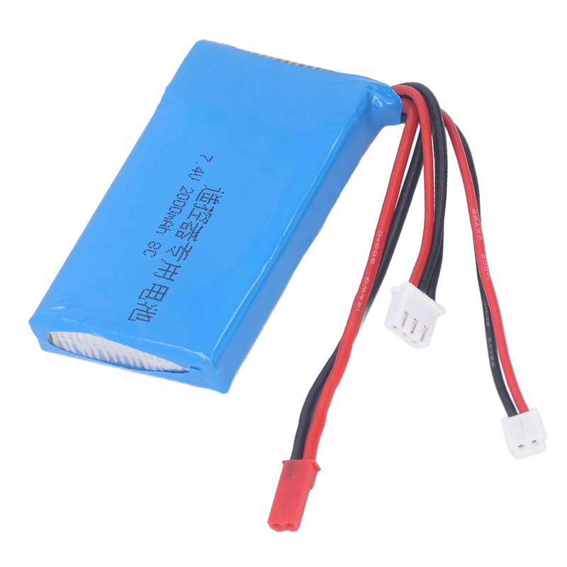 RC Lithium Battery 2S 7.4V 2000MAH Powerful Circuit Protection Light