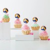30 piezas de adornos de voleibol para cupcakes de doble