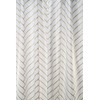 Croydex Waterproof Shower Curtain, Gold Chevron Pattern, 180 x 180cm,