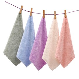 minkissy Pack Reusable Face Makeup Remover Towels Microfiber Facial Cleansing Cloths Coral Washers Absorbent for Women