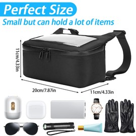 MIUUIPI Motorrad Satteltaschen Seitentasche Aufbewahrungstasche Werkzeugtasche Oxford Wasserdicht Handytasche Handy Navigation Motorrad Tasche mit Größerem Fenster Touchscreen Handytasche