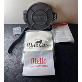 Uno Casa CAST IRON Tortilla Press - "Uno Casa" Non-Stick 8in