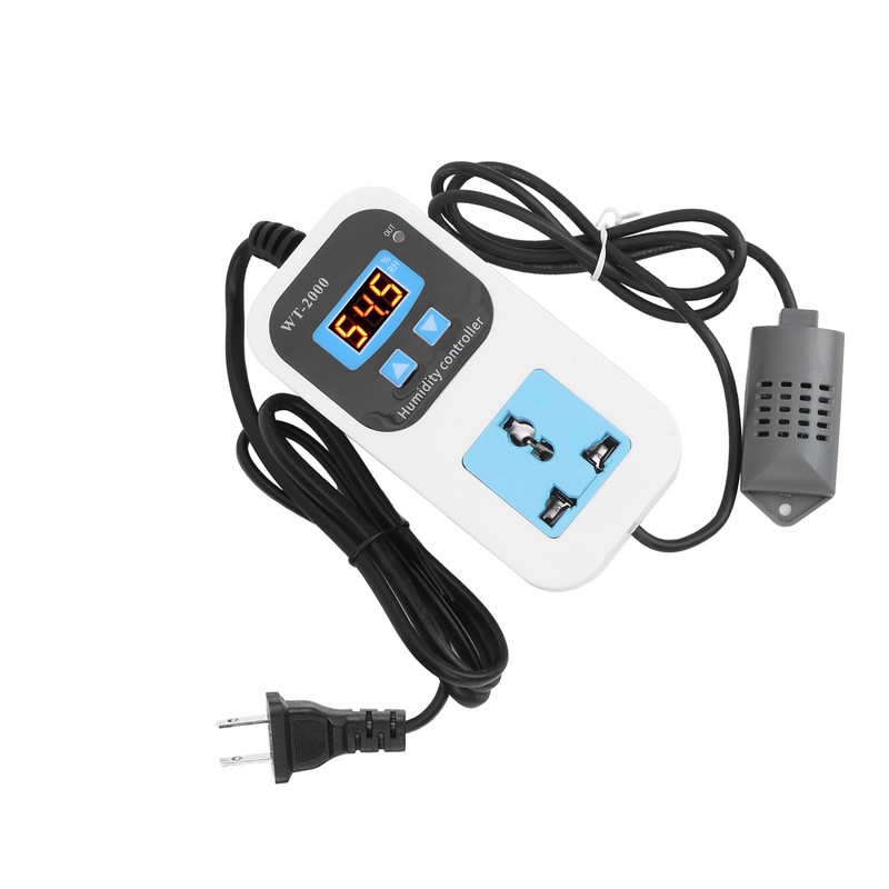 Digital Humidity Controller Humidify Dehumidification Switch Socket 0%~99%RH WT2000