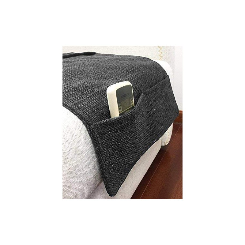 JINTN Linen Sofa Armrest Organiser - Armrest Caddy Pocket Organizer