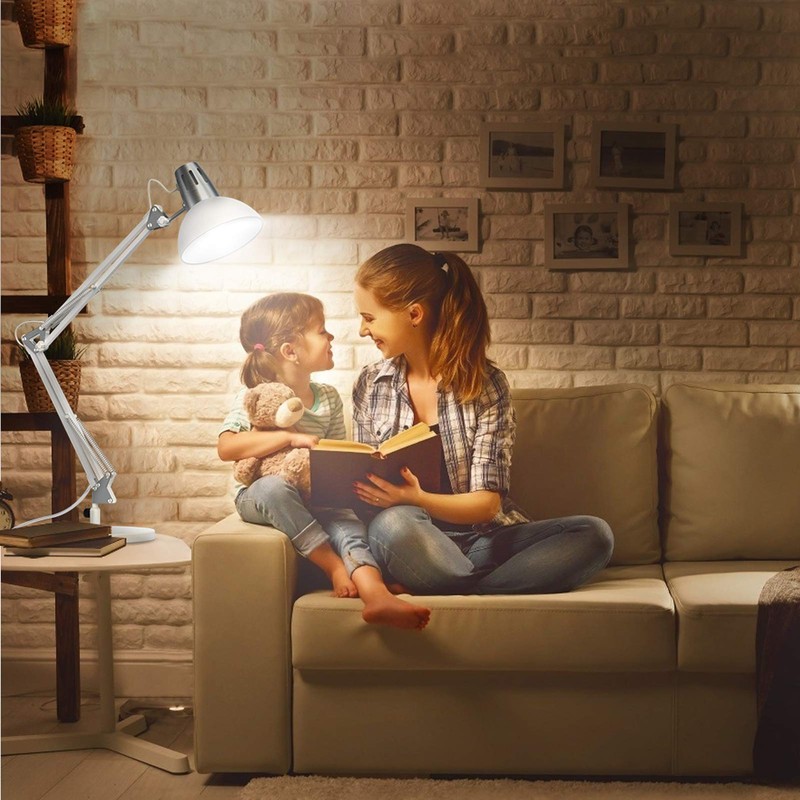 LEPOWER Metal Desk Lamp, Adjustable Goose Neck Architect Table Lamp