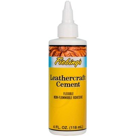 Fiebing's Leathercraft Cement, 4 oz - Quick Drying, High Strength Adhesive for Leather & More - Non-Toxic