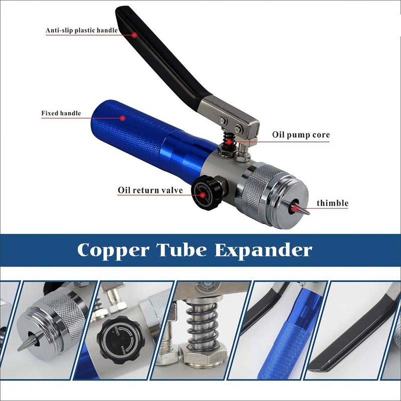 Copper Tube Expander Hydraulic Tube Swaging & Expanding Tool Kit