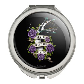 GRAPHICS & MORE Beetlejuice Never Trust The Living Tattoo Sandworm Compact Travel Purse Handbag Makeup Mirror