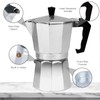 6 Cup Espresso Coffee Maker – Durable Aluminum, Fast Brewing,