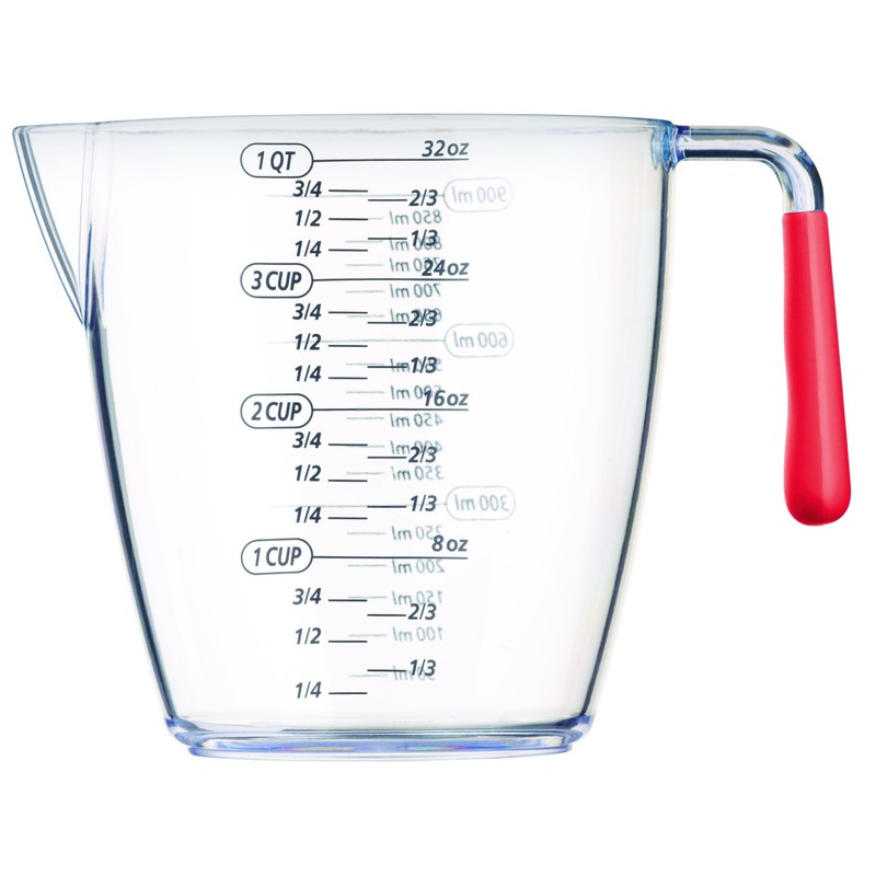 Colourworks CWMJUGSETRED KitchenCraft 3 Piece Measuring Jug Set - Red