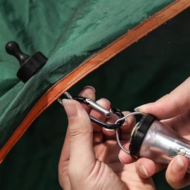 Solobravery Lantern Hooks, Magnetic, For Bathrooms, Hangburgers, Ammatas, Magnetic Hooks, For Camping, Tents, Strong, Carabiner Included, Multi-functional, For LED Lanterns, Camping Hooks (4 Pieces)