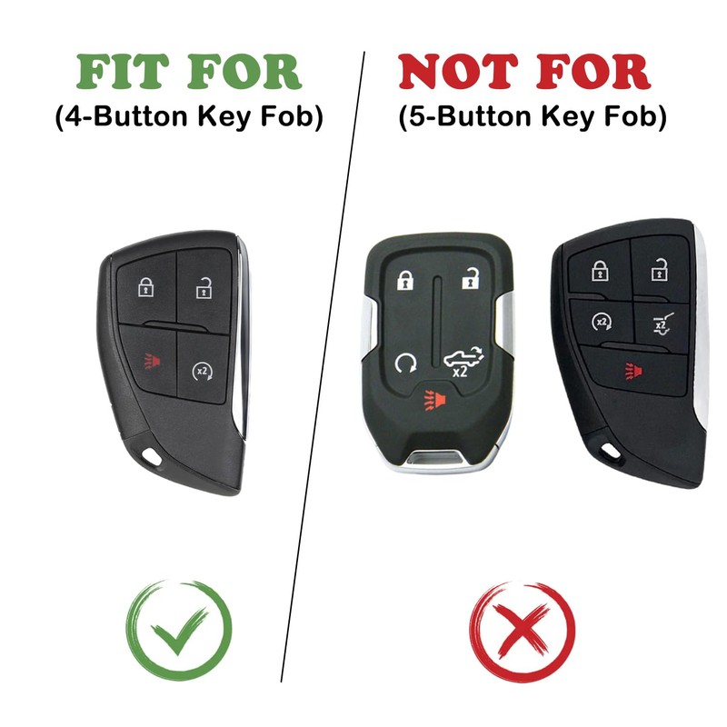 TANDRIVE 4-Button Key Fob Cover for 2023-2025 2026 Chevy Colorado