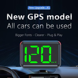AMROOLOO Speedometer Car Large Display Speed MPH GPS Digital Speedometer with Automatic Brightness Adjustment Suitable for All Cars