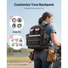 Tool Backpack 56 Pockets Tear-resistant Jobsite Backpack for Electrician