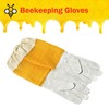 SEIWEI 1 Pair Beekeeping Gloves, Goatskin Leather Beekeeper Glover with