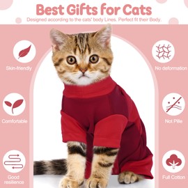 Cat Anxiety Jacket, Adjustable Cat Anxiety Suit with Zipper, Cats Anxiety Vest for Fireworks, Thunderstorm, Travel, Separation, Anxiety Calming Vest Wrap for Cats