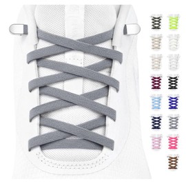 Stepace 2 Pairs (4 Pieces) Shoelaces, Elastic Shoelaces, Non-Tie Shoelaces, Elastic Laces, Elastic Laces with Metal Clasps, Suitable for Adults, Kids, Elderly People, Suitable for Casual Shoes