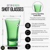 M&N HOME Green 2 Oz Shot Glasses, Set of 6,