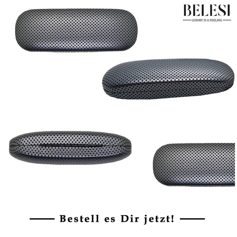 BELESI Glasses Case Hard Case with XL Glasses Cleaning Cloth