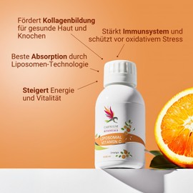 Carnium Botanicals Liposomal Vitamin C - Vitamin C High Dose 500 mg - Antioxidants for Adults & Children - 100 ml
