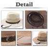 White Fang CZ887 Men's Flat Straw Hat, Breathable, Sunscreen, Lightweight,