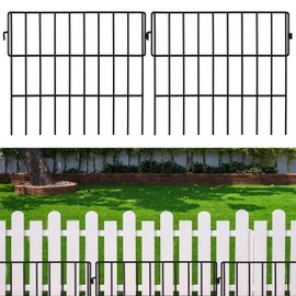 10 Pack Animal Barrier Fence for Yard, Decorative Garden Fence for Dogs, Rabbits, Cats, 170"/14ft Total Length