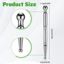 Akupressurstift, Edelstahl Akkupressurstab, Multifunktional Triggerpunkt Massagegerät für Massage, Akupressur und Akupunktur, Länge 12 cm