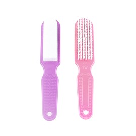 2Pcs Foot Stone Brush Exfoliating Scrubber with Pumice 2 Sided Nail and Toe Scrubbing Brush for Kids and Adults Shower Foot Scrub for Smooth Clean Feet and Nails