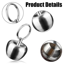 Vitamin Case Keychain, Portable Vitamin Organizer Waterproof Pocket Vitamin Holder with Necklace & Key-Ring for Travel Purse Pocket EDC Accessory